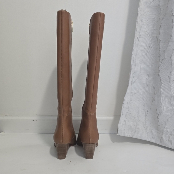 Vince Camuto Buttercup Golden walnuts brown knee high boots with blocked heel - Picture 7 of 11